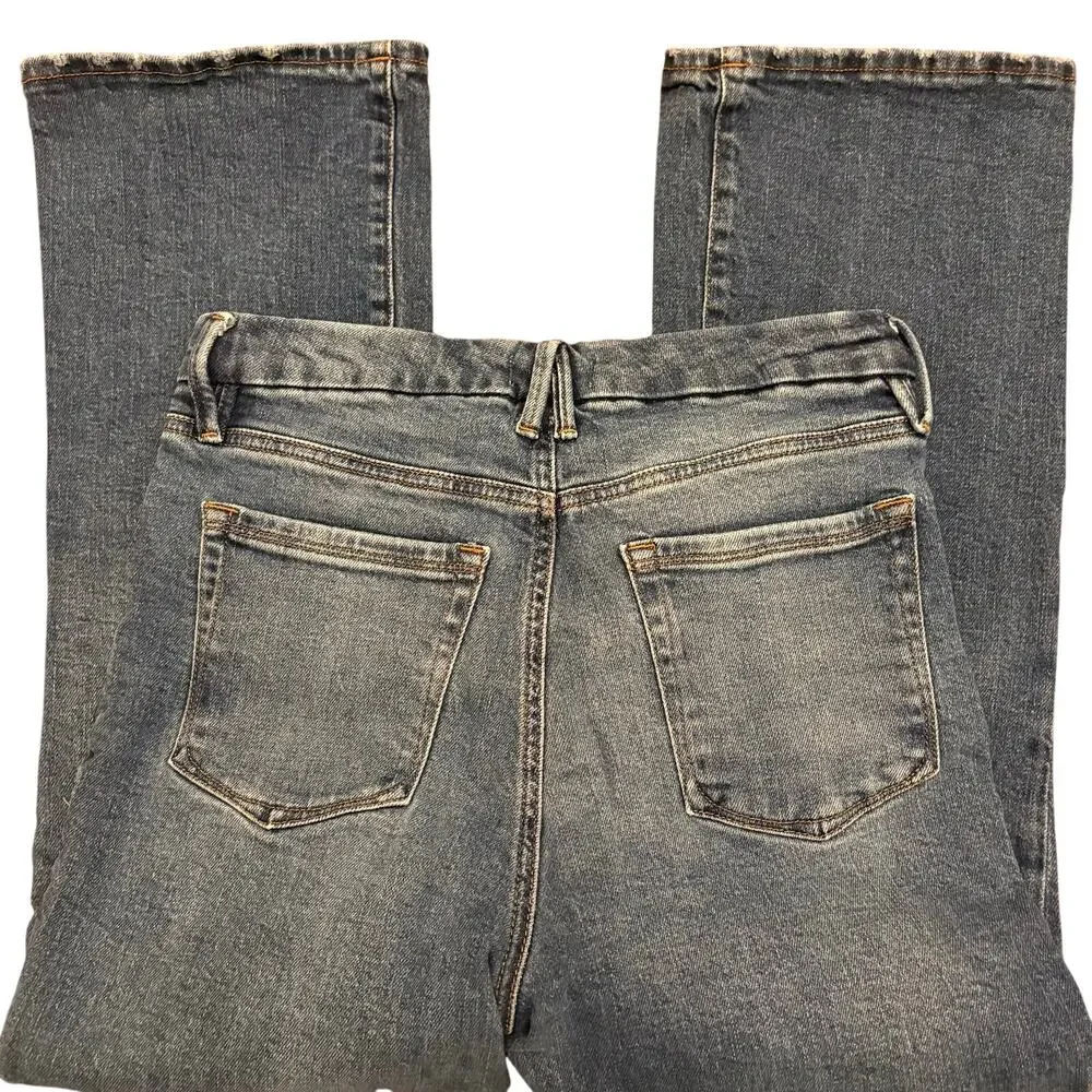 Good American Women's Good Legs Cropped Mini Bootcut Jeans 10/30 - Picture 9 of 9